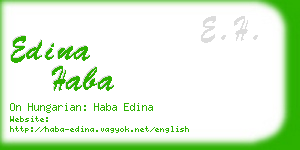 edina haba business card